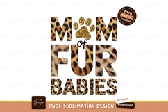 Mom of Fur Babies Leopard Print Paw image Product Image 1