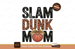 Basketball Babe Leopard Bow text Product Image 1