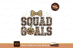 Leopard print text basketball bow image Product Image 1