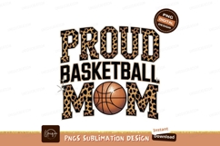 Proud basketball mom leopard print image Product Image 1