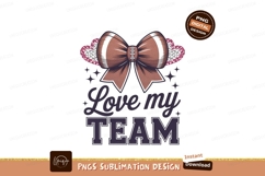 Football bow season mama touchdown Product Image 1