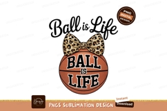 Basketball bow leopard print text image Product Image 1