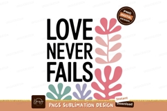 Love never fails floral design pink Product Image 1