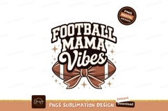 Football mama vibes with bow stars Product Image 1