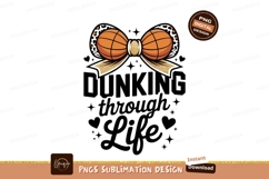Basketball bow dunking through life leopard gold Product Image 1