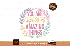 Floral quote about inner strength pink yellow Product Image 1