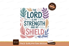 Lord strength shield floral art scripture Product Image 1
