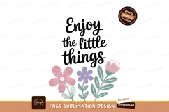 Pink purple blue flowers green leaves image Product Image 1