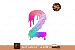 Dripping Stitched Number stitches gradient Product Image 1