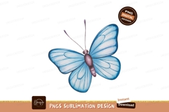 Blue butterfly with purple body and antennae insect Product Image 1