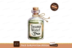 Green liquid potion bottle with snake label cork Product Image 1