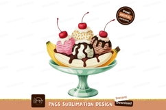 Banana Split Ice Cream Sundae Dessert image Product Image 1