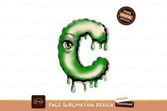 Green dripping letter C with eye image Product Image 1