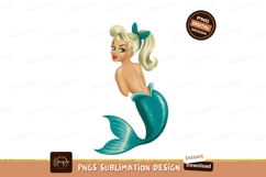 Blonde mermaid with teal tail fantasy Product Image 1