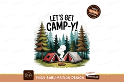Camping tents forest campfire adventure image Product Image 1