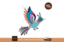Colorful flying bird with flower feathers Product Image 1