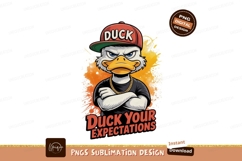 Cool duck wearing cap and chain hiphop Product Image 1