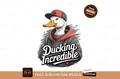 Cool duck wearing hoodie and baseball cap animal bird Product Image 1
