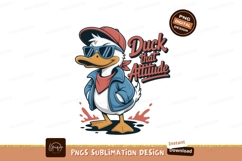 Cool duck wearing sunglasses and jacket bandana Product Image 1