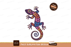 Colorful Gecko With Floral Accents Reptile Lizard Product Image 1