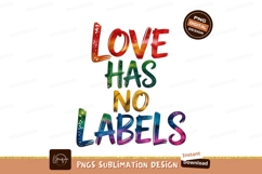 Love Has No Labels Rainbow Watercolor image Product Image 1