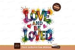 Love and Be Loved Rainbow Splatter colors Product Image 1