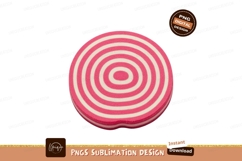 Pink white striped circular object image Product Image 1