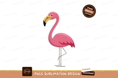 Pink flamingo standing on one leg bird tropical Product Image 1