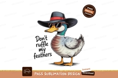 Dapper duck wearing hat and sunglasses mallard bird Product Image 1