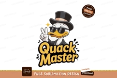 Cool duck wearing sunglasses and top hat peace Product Image 1