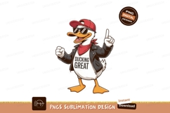 Cool duck wearing jacket and cap sunglasses Product Image 1