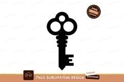Ornate Skeleton Key Silhouette antique vintage Product Image 1