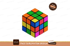 Colorful cube puzzle on black game Product Image 1