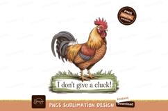 Rooster on grass with quote poultry bird Product Image 1