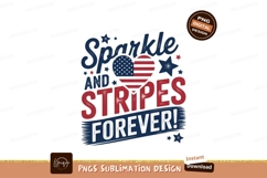 Sparkle and Stripes Forever Heart american flag Product Image 1