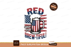 Patriotic Beer Mug With American Flag image Product Image 1
