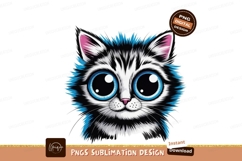 Fluffy Kitten Big Blue Eyes Pink Ears image Product Image 1