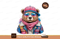 Cool bear wearing stylish clothes and sunglasses image Product Image 1
