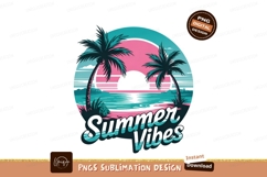 Vibrant Summer Vibes Tropical Beach Design Sublimation Png Product Image 1