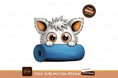 Fluffy creature holding yoga mat image Product Image 1