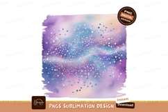 Cosmic watercolor nebula with scattered stars galaxy Product Image 1