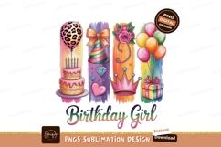 Birthday celebration elements with leopard balloon cake crow Product Image 1
