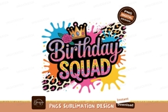 Birthday Squad Crown Rose Splatter Leopard image Product Image 1