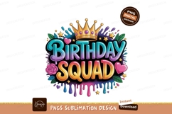 Birthday Squad Crown Celebration pink Product Image 1