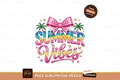 Summer Vibes Bow Palm Trees Stars image Product Image 1