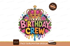Birthday Crown Celebration crew pink Product Image 1