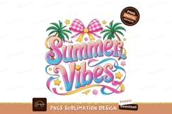 Summer Vibes Palm Trees Bow image Product Image 1