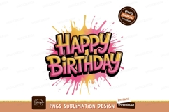 Happy Birthday Splash celebration greeting Product Image 1