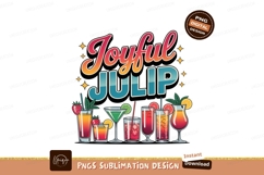 Festive colorful cocktails with fruit and text drinks Product Image 1