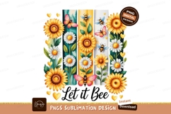 Sunflowers Daisies Bees Butterflies Hearts image Product Image 1